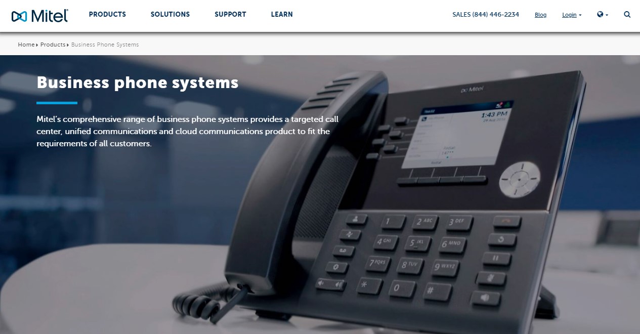 Mitel Web Screenshot