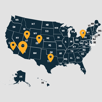 USA Map - CA, TX, CO , UT