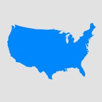 USA MAP blue