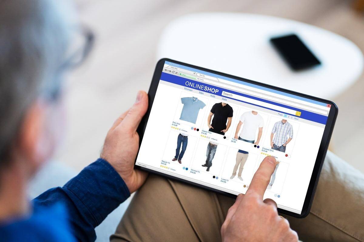 Challenges E-commerce Companies Face - customer looking at a competitor website for an e-commerce clothing store.