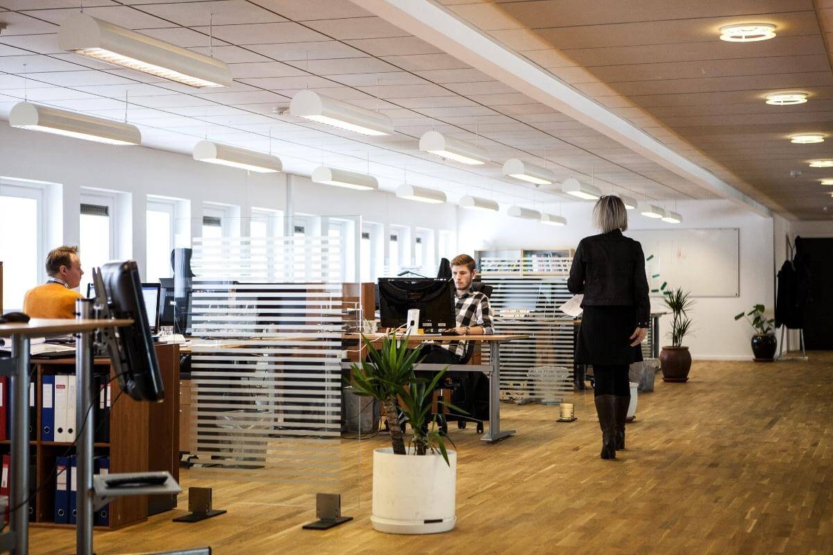 Business Process Outsourcing Services - View of a BPO company with people busy working.