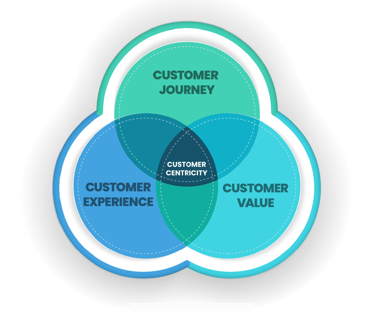 Customer-centric Culture - customer journey, customer experience and customer value. 