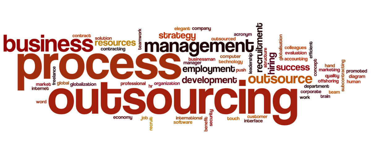 Process outsourcing word cloud concept
