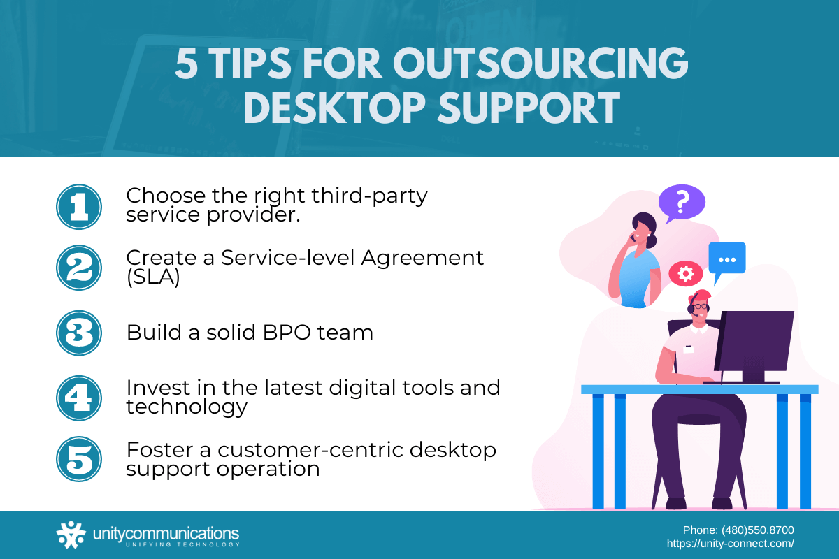 Infographic - Five Practical Tips for Outsourcing Your Desktop Support