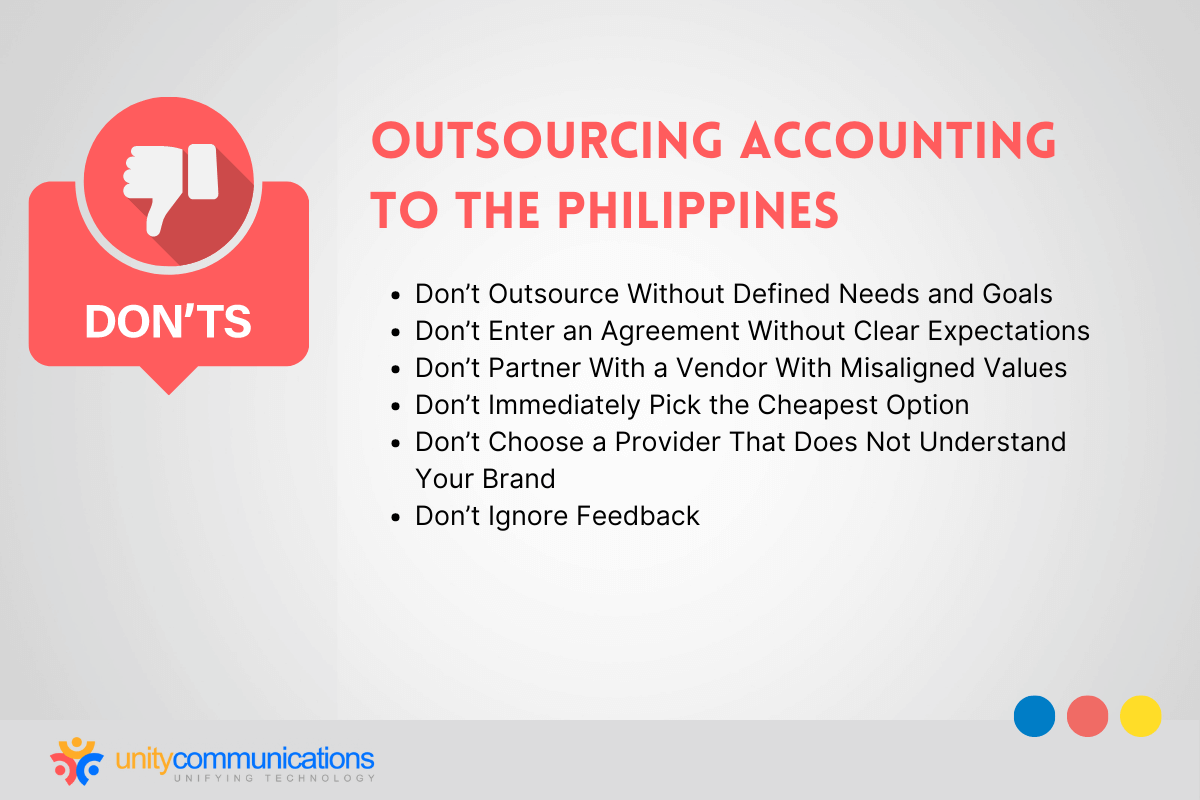 The Don’ts of Outsourcing Accounting to the Philippines
