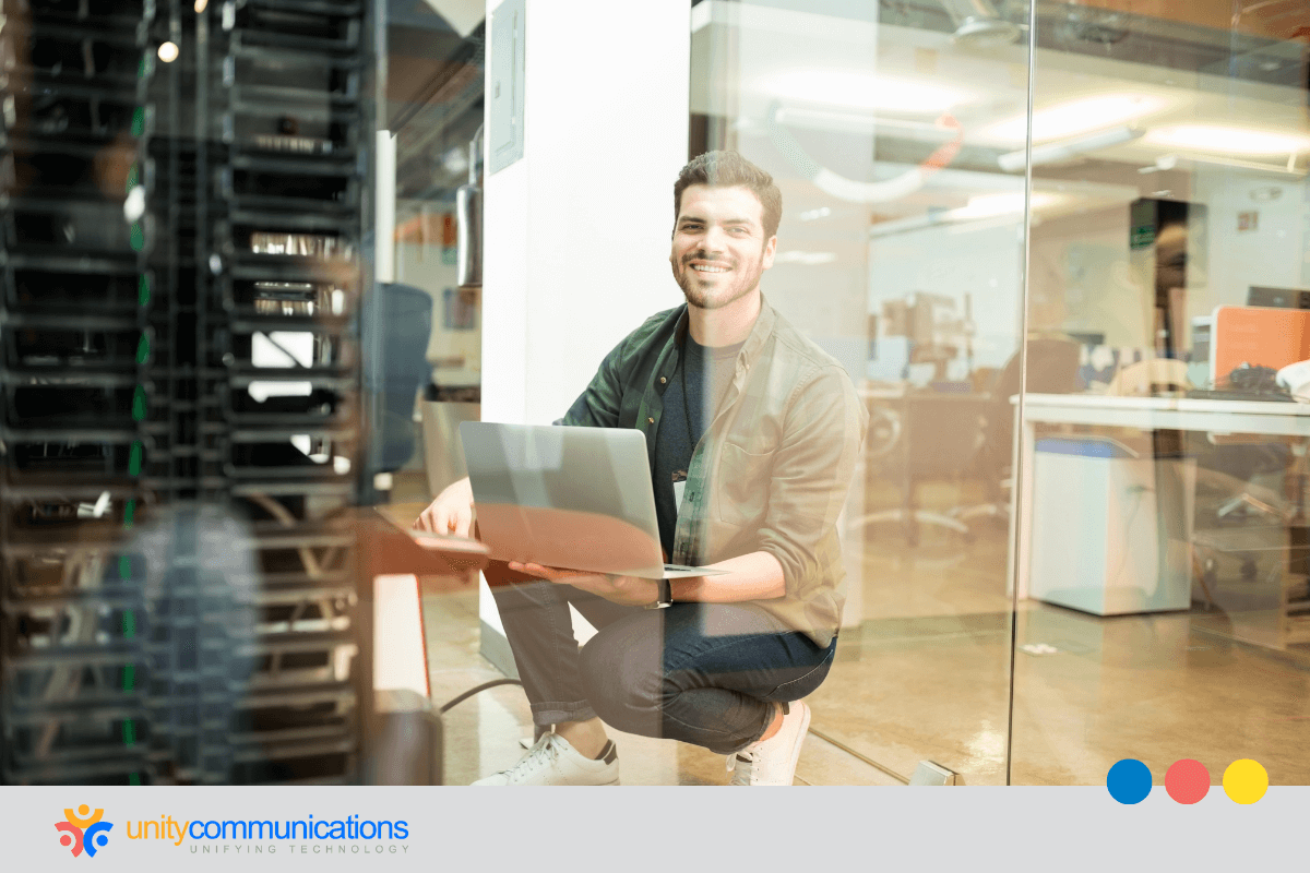 Why Mexico is a good place to outsource - image of a Latin American Network engineer working inside a data center