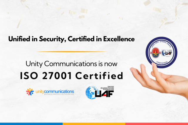 Unity Communications Secures ISO 27001 Certification, Cementing Its Data Security Leadership