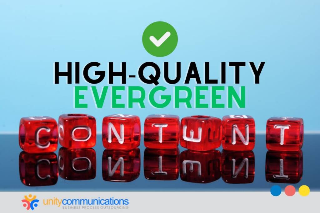 Outsourcing evergreen content creation tips - featured image