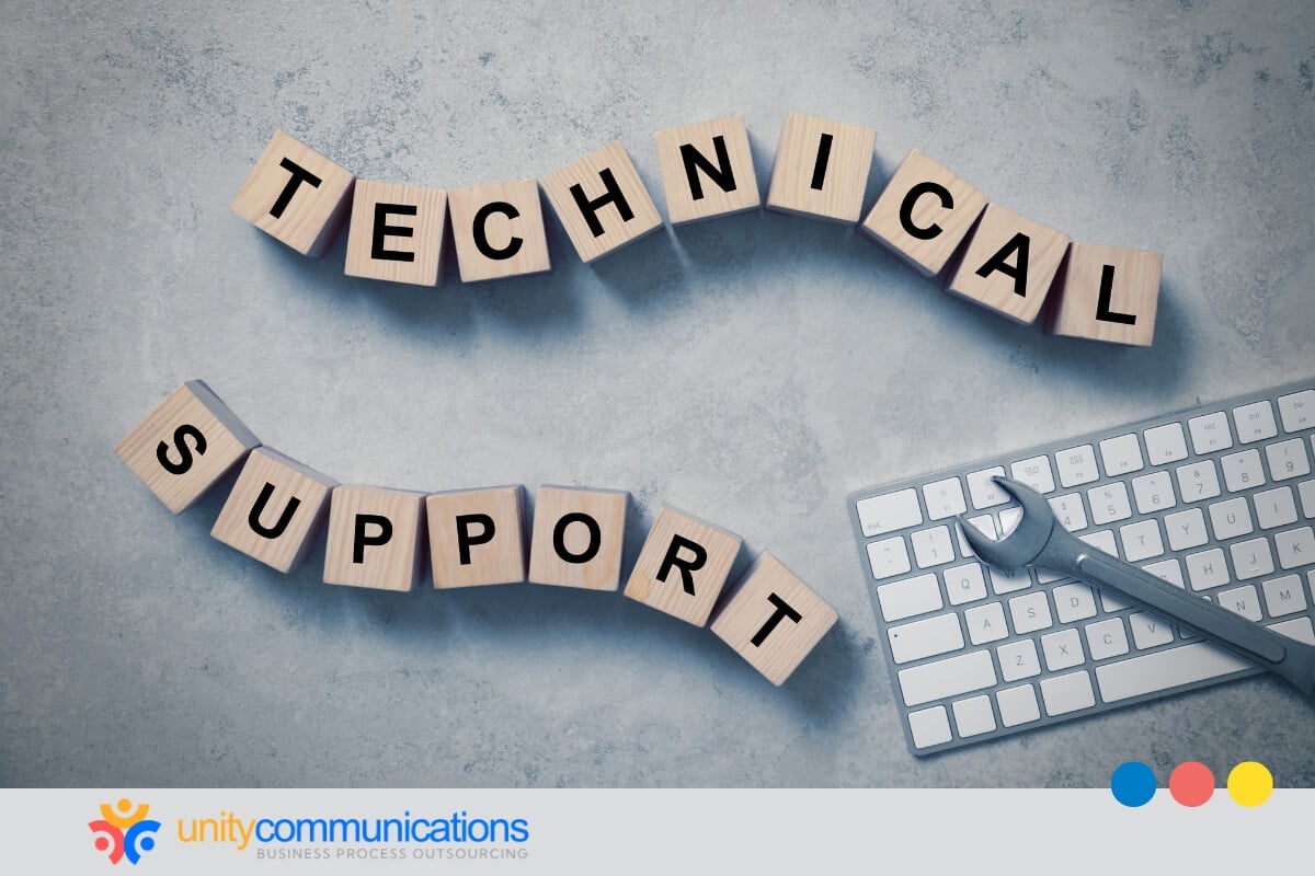 What are the steps in technical support outsourcing