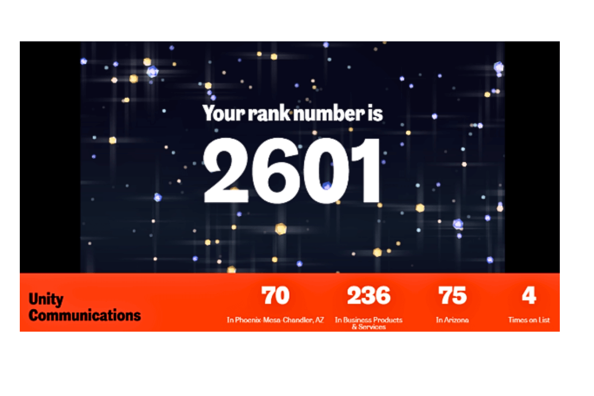 Screenshot from Inc 5000