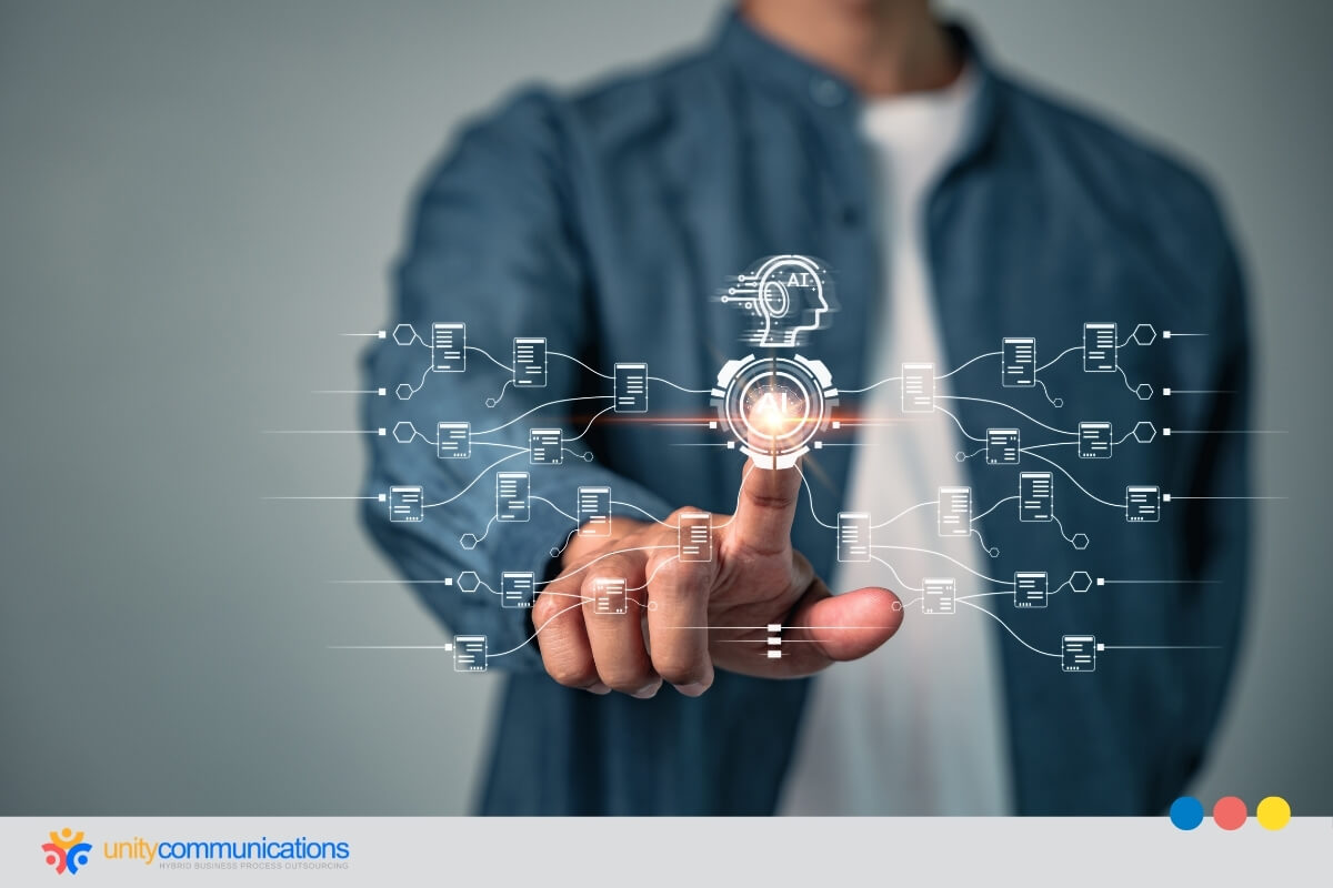 How do AI and human agents work together
