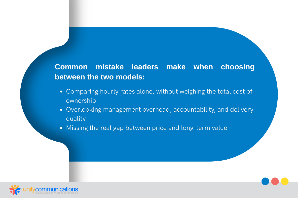 Common mistake leaders make when choosing between managed services and staff augmentation