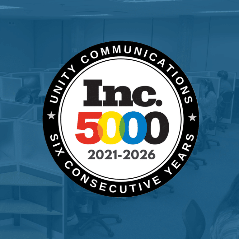 Unity Communications Earns Sixth Straight Inc. 5000 Ranking, Powered by the Teams at the Core of Its Operations